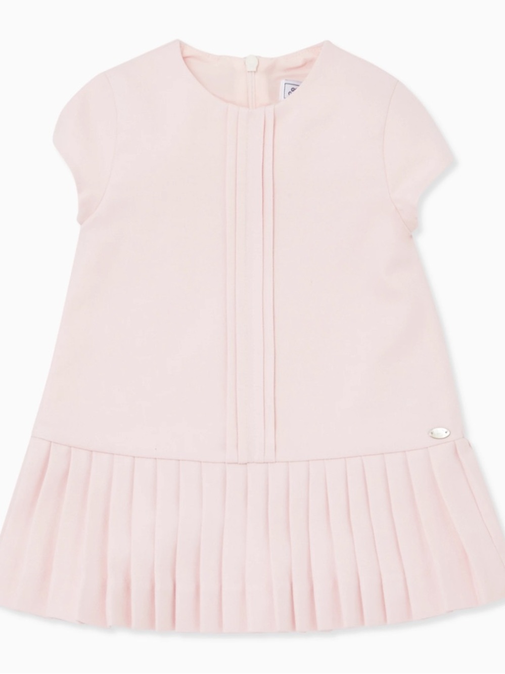 Tartine et Chocolat - Girls Light Pink Pleated Hem Dress - 9 months